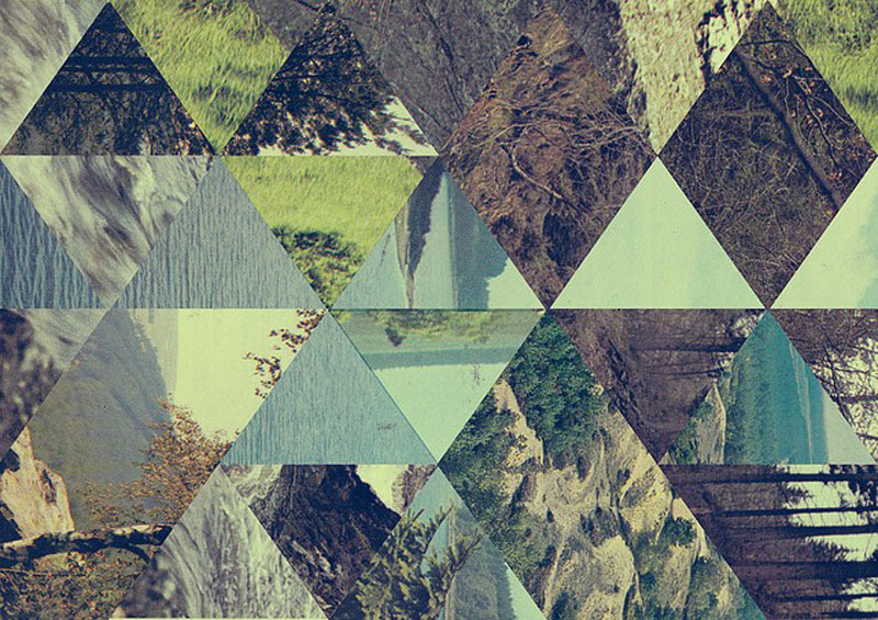 landscape journal Geometric Collage Art | 800 x 565