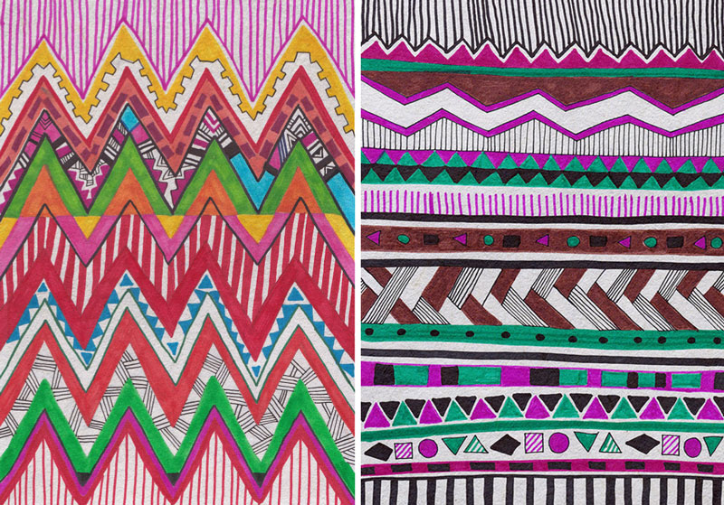 Aztec native navajo geometric motif african vibrant pattern background Facebook hipster tumblr society6 art design repeat artist freelance fabric textile fashion print trent SS14 abstract kaleidoscope 1 4
