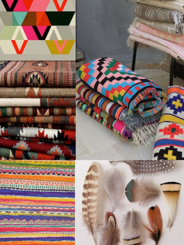 tribal nomad ikat pattern pring boho aztec native feather print fashion pattern background moodboard magaizne cool design art tumblr style rug urban outfitters trend 2015 summer