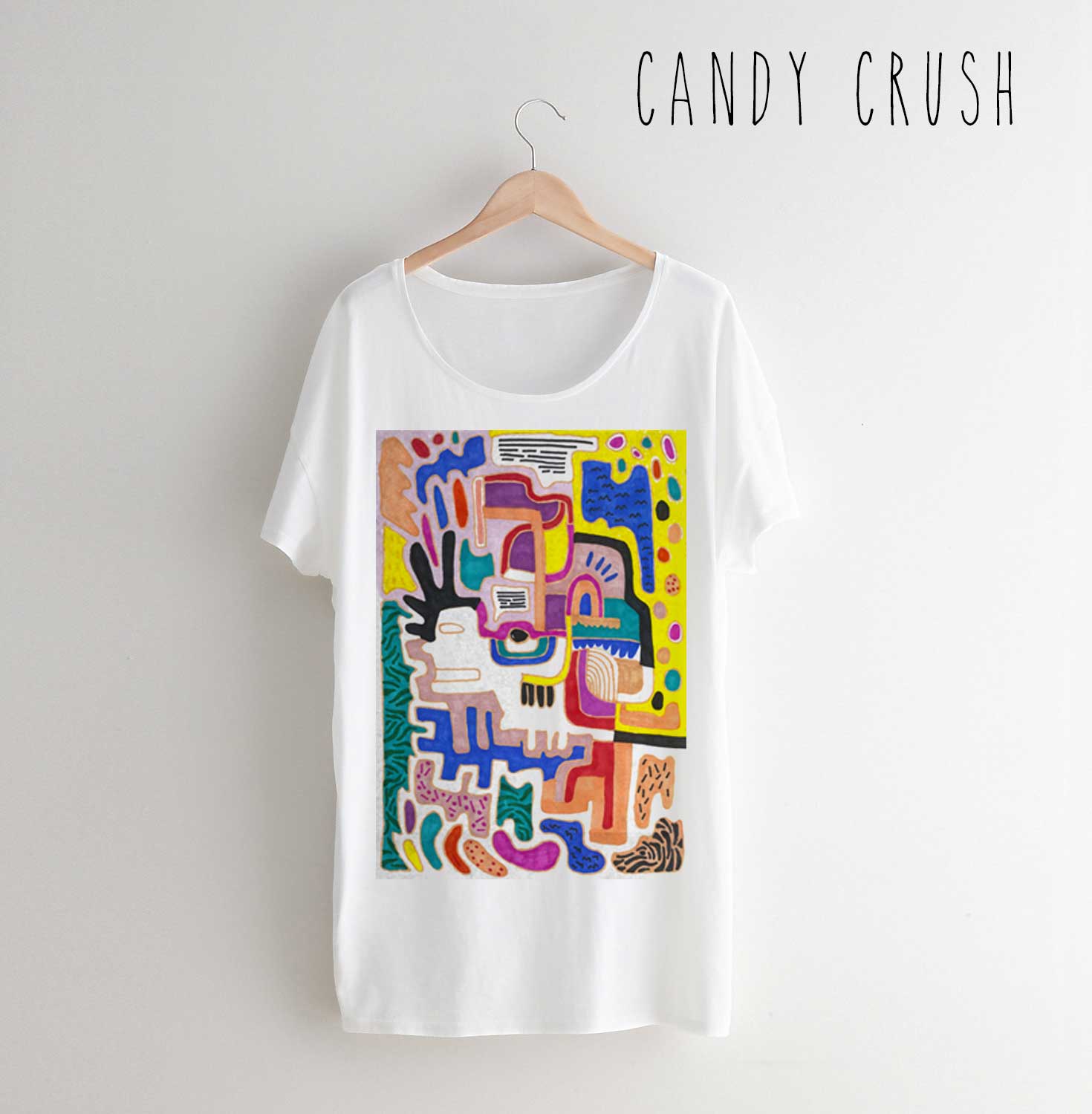 CANDY-Crush-t-shirt-fashion-style-trend-design-art-cool-drawing-freelance-textile-vasare-nar-designer-colourful