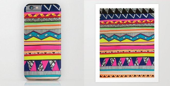 elle-magazine-style-fashion-feature-vasare-nar-society6-aztec-tribal-phone-case-