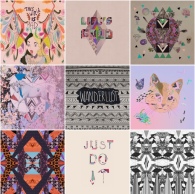 vasare nar design collage mixed media art alice in wonderland hakuna matata designer artist freelanc just do it typography fashion style trend topshop urban outfitters quirky aztec tribal navajo textile fabric christmas gift idea wanderlust cat