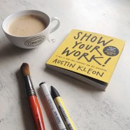 think-process-not-product-book-austin-kleon-inspiration-motivation-book-typography-promarkers-artist-review-art coffee